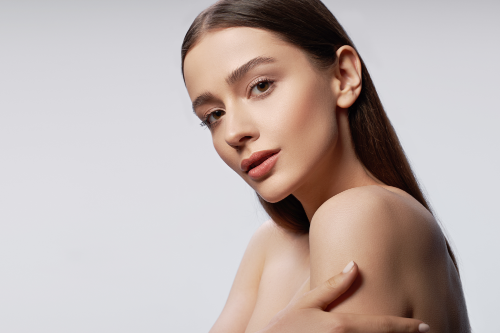 Smooth glowing skin after med spa microneedling